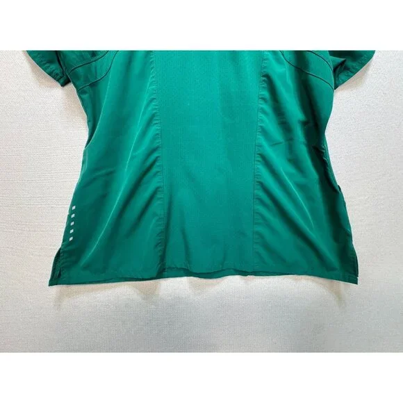 Barco One Womens Pulse Top Medical Scrubs Shirt Size XL Green Short Sleeves - Picture 8 of 9